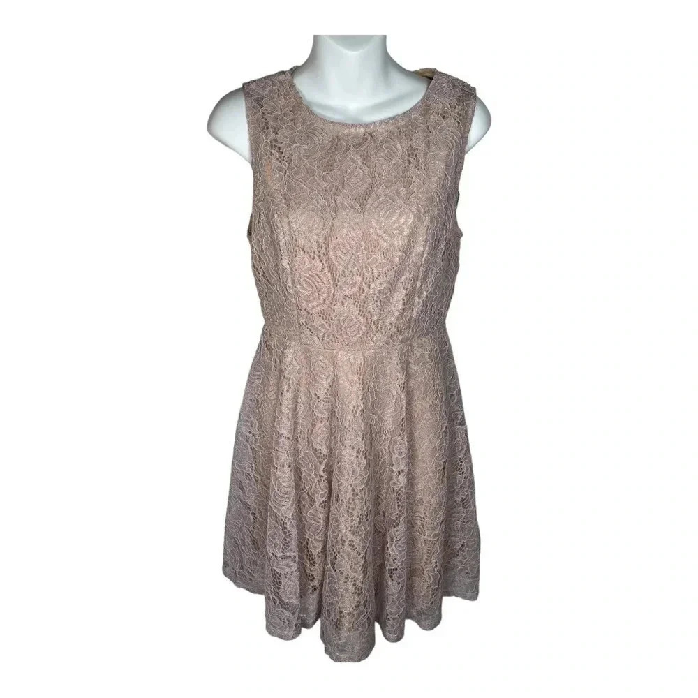 NWT Altar’d State Lavender Sparkle Lace‎ Fit and Flare Mini Dress